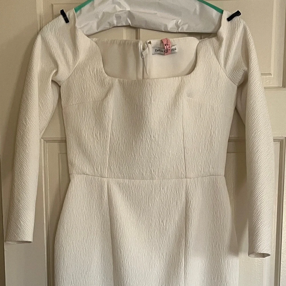 Emilia Wickstead BIRCH BRIDAL DRESS IN IVORY TEXTURED CLOQUE size 6 us altered - Picture 11 of 14